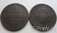Продам различные монеты: 
-1 Kreuzer 1851 года (А),Австрия в отличном внешнем и. . фото 2