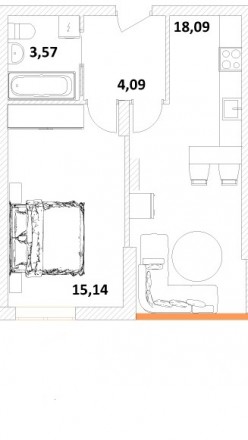 Доступные цены на жилье в Ирпене! Стоимость квартиры 400722 грн!
Общая площадь:. Ірпінь. фото 3