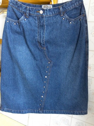Спідниця (юбка) джинсова, розмір- 48/50 (44/L), довжина- 63см, талія -82/84 см,с. . фото 2