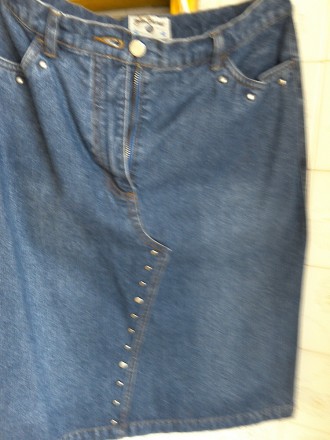 Спідниця (юбка) джинсова, розмір- 48/50 (44/L), довжина- 63см, талія -82/84 см,с. . фото 4