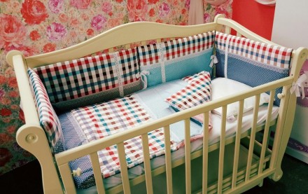 Комплекты постельного белья для новорожденных деток 1)Бортики-Защита с сьёмными . . фото 2