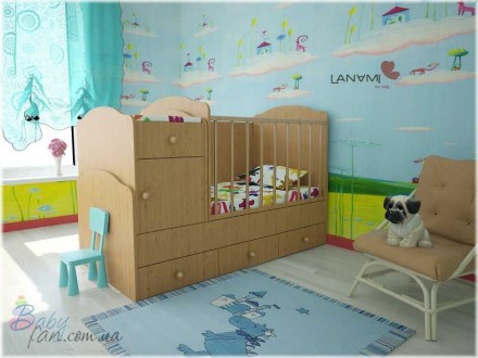 Детская кровать "Mila" от компании Lanami – это трансформер, который по своей ун. . фото 2