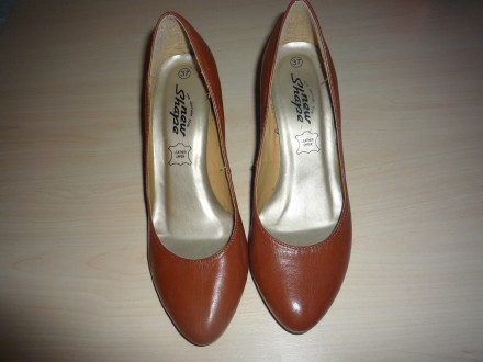 Продам очень красивые, классические, полностью кожаные женские туфли. Цвет корич. . фото 9