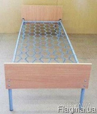 Кровать металлическая с ДСП спинками 190х80 см