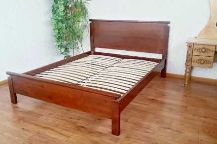 Двуспальная кровать изготавливается из массива натуральных пород древесины ольха. . фото 4