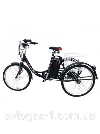 Электровелосипед трехколесный стальной c ручкой газа и системой PAS
Рама: стальн. . фото 2