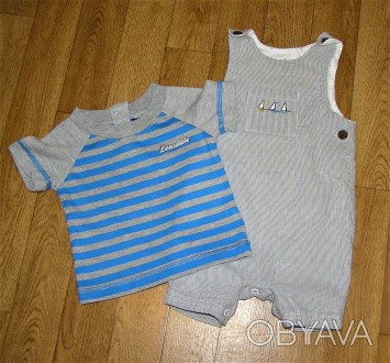 Комплект лентей одежды для мальчика от 3-6 месяцев.
Комбинезончик - M&S, верх- . . фото 1