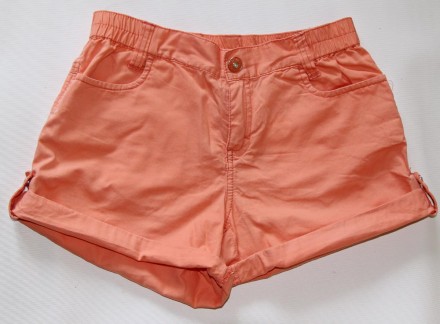 Яркие оранжевые шорты ЕХ10 с подворотами, р. 152 (12 лет).
Состав - хлопок 100%. . фото 2