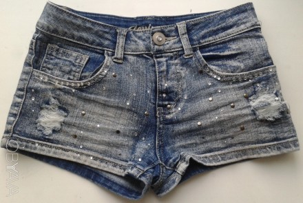 Шорты джинсовые Denim Co для девочки 10-11 лет. ПОТ – 33 см, ПОБ – 37 см, длина . . фото 2