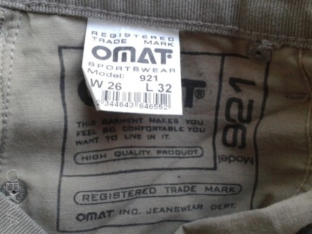 Брюки джинсовые  OMAT Basic jeanswear. Длина – 107/80 см, ППОТ – 33 см, ПОБ-  47. . фото 5