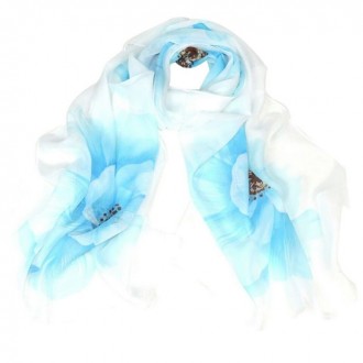 Шифоновый женский шарф (шарфик, платок, шаль). 
Приятный очень красивый!
Разме. . фото 2