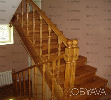Предлагаем услуги по изготовлению деревянных лестниц под ключ (сосна, ольха, ясе. . фото 1