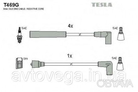 Комплект проводов зажигания Tesla T469G на Ford SierraАвтомобили, для которых по. . фото 1