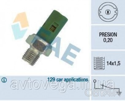 Датчик давления масла FAE 12630 на Opel MovanoАвтомобили, для которых подходит з. . фото 1