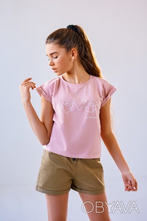 Базова футболка ТМ Stimma. Модель «Івіса» арт . 4926-1 , для дівчинки 8-12 років. . фото 1