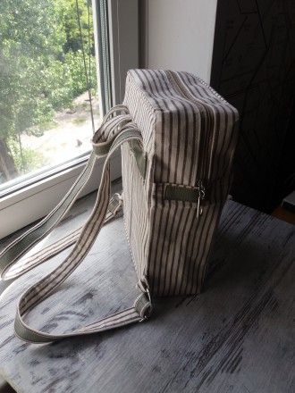 Оригинальный рюкзак Hand Made, с карманом на молнии принтованым фотографией коти. . фото 5