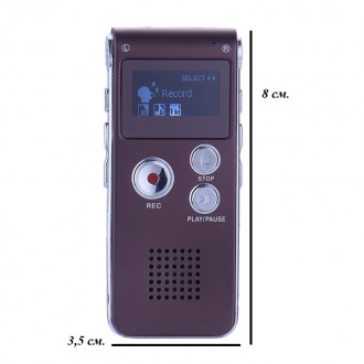 Простой в использовании мини MP3-диктофон с большими кнопками и ЖК-экраном QC-09. . фото 3