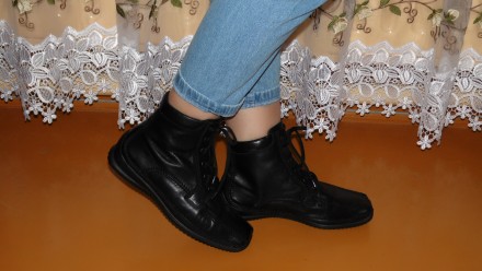 Ботинки деми, Gabor, Германия
цвет черный
 натуральная кожа + утеплитель, подо. . фото 3