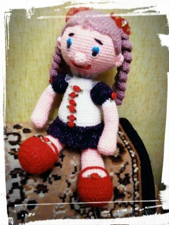 Эта милашка по имени Аленка связана крючком из серии куклы амигуруми в нутри сим. . фото 4