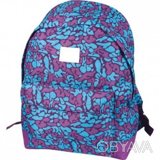 Рюкзак школьный 40x30x14 см 
с 1-м отделением, 
1-м передним карманом, 
фиоле. . фото 1