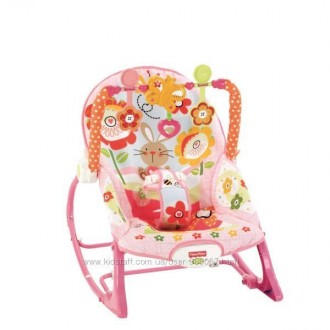 Кресло-качалку, шезлонг "Розовый кролик" можно использовать от рождения и до 18 . . фото 4
