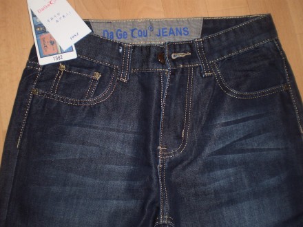 Новые джинсы. Пролет с размером.  Замеры: длина 107см, шаг - 81см., пояс - 38см,. . фото 3