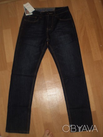 Новые джинсы. Пролет с размером.  Замеры: длина 107см, шаг - 81см., пояс - 38см,. . фото 1