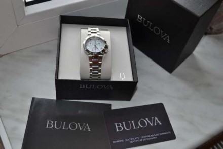 Изысканные женские часы хронограф с 19 бриллиантами бренда Bulova из коллекции D. . фото 5
