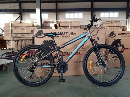 Горный одноподвесный велосипед Azimut Extreme с колесами 26 дюйма начального уро. . фото 2