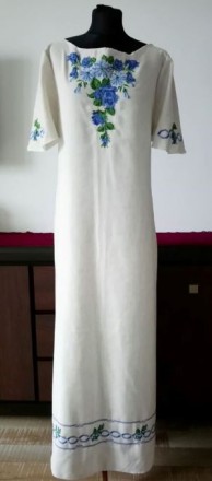 Платье вышитое заготовка.
Вышивка ручной работы крестом.
Ткань лен, молочного . . фото 3