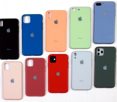 Чехлы Glass Pastel color Logo iPhone X/Xs iPhone Xs Max iPhone 6/6s iPhone 7/8 i. . фото 2