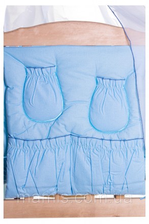 Нежный постельный комплект для детской кроватки из 8 единиц с великолепной вышив. . фото 3