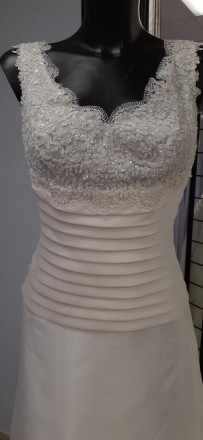 Свадебное платье из натурального шёлка с кружевом и вышивкойСостав - Натуральный. . фото 3