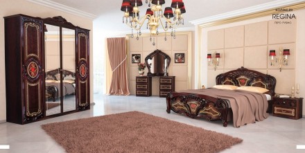 Спальня “Regina” класичний вид спальні. Кольорова гамма- радіка беж, перо горіх,. . фото 4