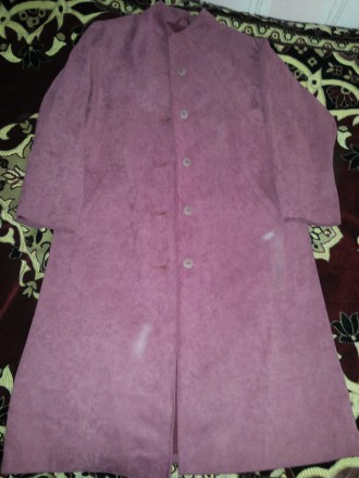 Пальто велюровое розовое размер 50-52 рост 170.. . фото 6