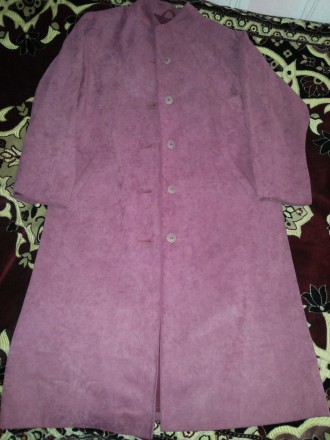 Пальто велюровое розовое размер 50-52 рост 170.. . фото 7