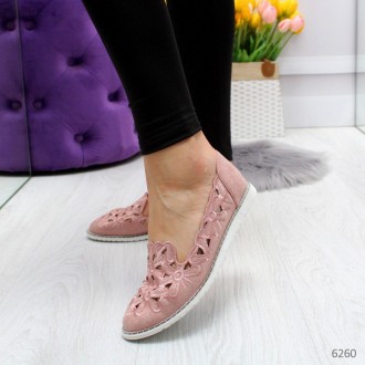 Розовые женские замшевые туфли мокасины балетки 

Код 6260
Туфли "Daisy"
Раз. . фото 7