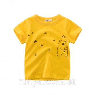 Яркая детская футболка для девочки Медведь. Состав: 100% Хлопок. Отменное качест. . фото 2