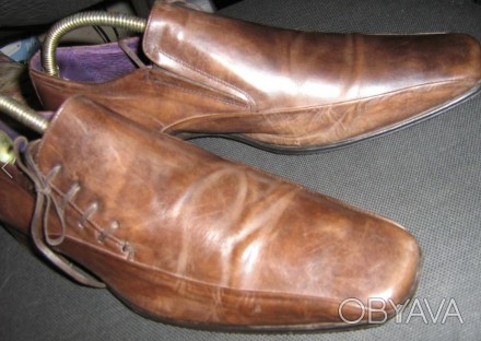 Продам туфли из натуральной кожи с эффектом потертости, подкладка тоже из натура. . фото 1