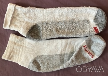 Мужские белые носки Hanes - отличный выбор для активных и прогрессивных людей, т. . фото 1