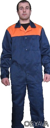 Костюм рабочий состоит из курточки и брюк. Курточка прямая на пуговицах с отложн. . фото 1