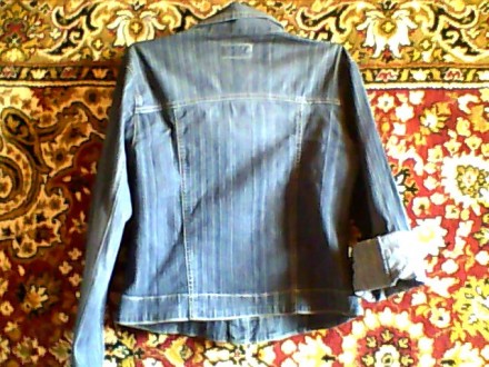 Пиджак джинсовый 46-48 р.,на пуговицах,в хорошем состоянии, дл. рукава65см., дл.. . фото 2