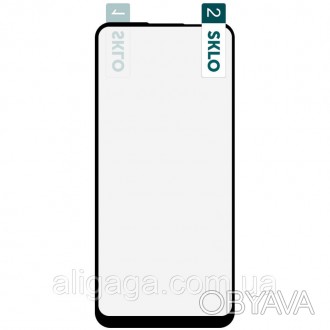 Гибкое защитное стекло SKLO Nano (тех.пак) для Samsung Galaxy A21 / A21s (Черный. . фото 1