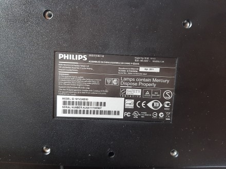LCD Монитор 18.5" (47 см) Philips V-line 191V2A.
Монитор рабочий.
Состояние но. . фото 6