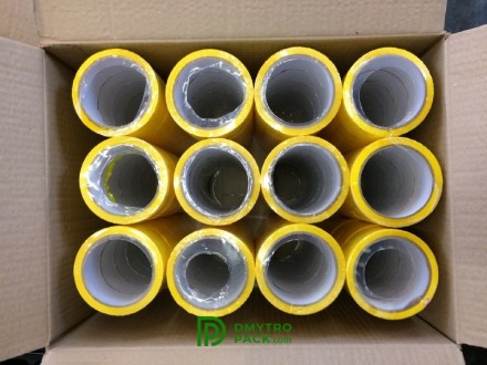 Скотч упаковочный цветной (желтый) 48мм*45мкм*50 м применяется:
? для упаковыван. . фото 5