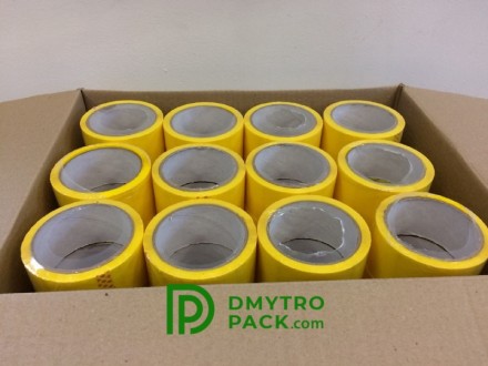 Скотч упаковочный цветной (желтый) 48мм*45мкм*50 м применяется:
? для упаковыван. . фото 3