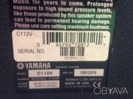 Продам концертные топы Yamaha C112V 12" 2-Way Club Concert Series Speaker + хоро. . фото 1