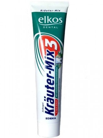 Зубная паста Krauter-Mix (Травяные добавки) содержит экстракт шавлии, ромашки, м. . фото 3