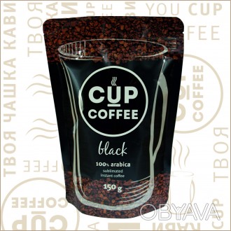 Кава "Cup-Coffee" BLACK сублiмована 150гр
ящик 25шт. опт от ящика. доставка бес. . фото 1