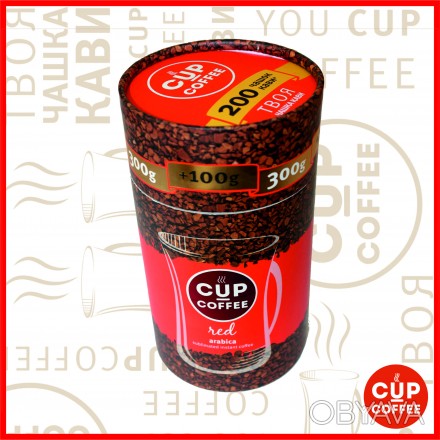 Кава "Cup-Coffee" RED сублiмована 400гр ТУБУС
ящик 6шт. опт от ящика. доставка . . фото 1